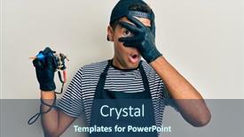  Presentation with tattoo - Amazing theme having young-handsome-african-american-man backdrop and a ocean colored foreground