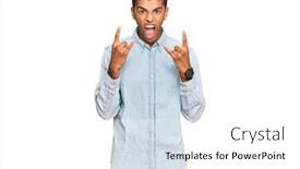  Presentation with rock star - Audience pleasing slide deck consisting of young-handsome-african-american-man backdrop and a white colored foreground