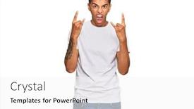  Presentation with rock star - Audience pleasing slide deck consisting of young-handsome-african-american-man backdrop and a white colored foreground