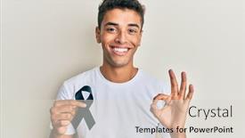  Presentation with black man - Slide set enhanced with young-handsome-african-american-man background and a lemonade colored foreground