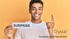  Presentation with yellow paper - Cool new PPT theme with young-handsome-african-american-man backdrop and a yellow colored foreground