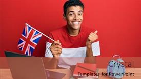  Presentation with student exchange - Amazing theme having young-handsome-african-american-man backdrop and a red colored foreground