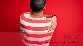  Presentation with self love - PPT theme featuring young-handsome-african-american-man background and a red colored foreground