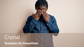  Presentation with vision - Audience pleasing PPT layouts consisting of young-handsome-african-american-man backdrop and a coral colored foreground