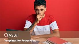  Presentation with school health - Amazing presentation design having young-handsome-african-american-man backdrop and a tawny brown colored foreground