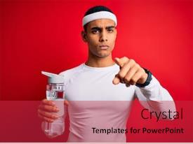 Young Handsome African American Sportsman PPT template 22 | CrystalGraphics