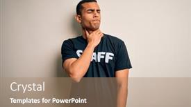  Presentation with infection - Slide set featuring young-handsome-african-american-worker background and a coral colored foreground