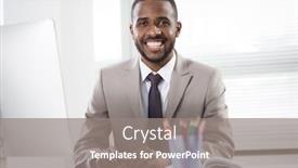  Presentation with young students working in groups - Presentation enhanced with young-handsome-africanamerican-businessman-working background and a gray colored foreground