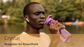  Presentation with hydration - PPT theme with young-handsome-and-attractive-black background and a yellow colored foreground