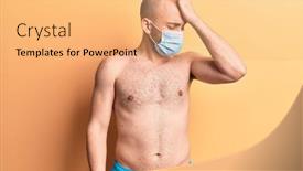  Presentation with medical error - Amazing slides having young-handsome-bald-man-shirtless backdrop and a yellow colored foreground