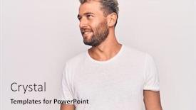  Presentation with natural - Presentation enhanced with young-handsome-blond-man-wearing background and a white colored foreground