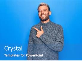 Young Handsome Blond Man Wearing PPT template 26 | CrystalGraphics