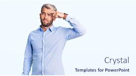  Presentation with acne - Colorful presentation theme enhanced with young-handsome-blond-man-wearing backdrop and a sky blue colored foreground