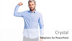  Presentation with muscle - Audience pleasing presentation consisting of young-handsome-blond-man-wearing backdrop and a white colored foreground