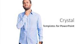  Presentation with infection - PPT theme enhanced with young-handsome-blond-man-wearing background and a white colored foreground