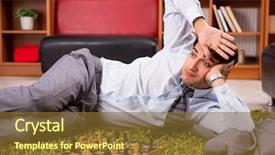  Presentation with chess - Slide deck having young handsome boss playing chess background and a tawny brown colored foreground