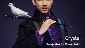  Presentation with doves - Colorful slide set enhanced with his trained white dove backdrop and a wine colored foreground