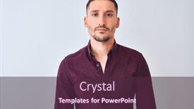  Presentation with simple business - PPT theme having young-handsome-business-man-standing background and a tawny brown colored foreground