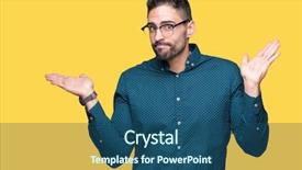  Presentation with glasses - Amazing PPT theme having young handsome business man wearing backdrop and a ocean colored foreground