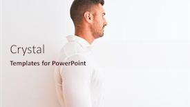  Presentation with business profile - Theme with young-handsome-business-man-wearing background and a lemonade colored foreground