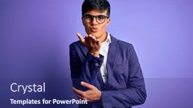  Presentation with purple business - Presentation with young-handsome-business-man-wearing background and a navy blue colored foreground