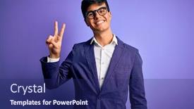  Presentation with purple business - PPT theme consisting of young-handsome-business-man-wearing background and a navy blue colored foreground