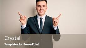  Presentation with space suit - Beautiful slide deck featuring young-handsome-business-man-wearing backdrop and a gray colored foreground