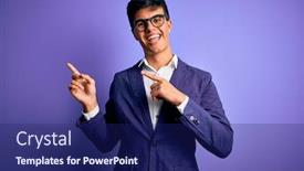  Presentation with purple business - PPT theme with young-handsome-business-man-wearing background and a navy blue colored foreground