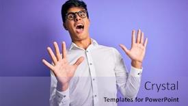  Presentation with purple business - Beautiful presentation design featuring young-handsome-business-man-wearing backdrop and a light blue colored foreground