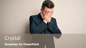  Presentation with young business man - Beautiful presentation design featuring young-handsome-business-man-wearing backdrop and a gray colored foreground