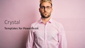  Presentation with simple business - Slide set having young-handsome-business-man-wearing background and a lemonade colored foreground