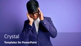 Presentation with purple business - Beautiful slides featuring young-handsome-business-man-wearing backdrop and a navy blue colored foreground