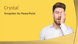  Presentation with face pain - Theme with young-handsome-business-man-yawning background and a light gray colored foreground
