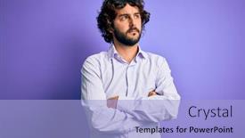  Presentation with purple business - PPT theme enhanced with young-handsome-business-man background and a light blue colored foreground
