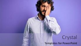  Presentation with purple business - PPT theme having young-handsome-business-man background and a light blue colored foreground