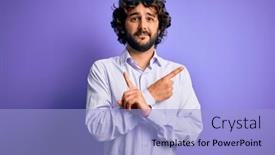  Presentation with purple business - Amazing slide set having young-handsome-business-man backdrop and a light blue colored foreground