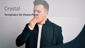  Presentation with sleepiness - Amazing slide set having young-handsome-business-mas-wearing backdrop and a light gray colored foreground