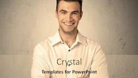  Presentation with facial - Beautiful PPT layouts featuring young-handsome-business-person-making backdrop and a lemonade colored foreground