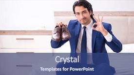  Presentation with bata quality control shoes pdf - Amazing slide deck having young handsome businessman choosing shoes backdrop and a  colored foreground