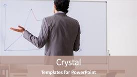  Presentation with whiteboard kids - Presentation design having young handsome businessman in front background and a  colored foreground