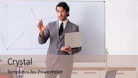  Presentation with whiteboard kids - Colorful presentation theme enhanced with young handsome businessman in front backdrop and a  colored foreground