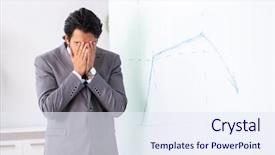  Presentation with greek column front - Amazing presentation design having young handsome businessman in front backdrop and a sky blue colored foreground