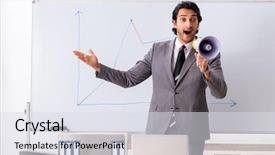  Presentation with whiteboard kids cute - Audience pleasing presentation design consisting of young handsome businessman in front backdrop and a  colored foreground