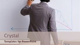  Presentation with whiteboard - PPT theme enhanced with young-handsome-businessman-in-front background and a soft green colored foreground