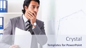  Presentation with whiteboard - PPT layouts with young-handsome-businessman-in-front background and a  colored foreground