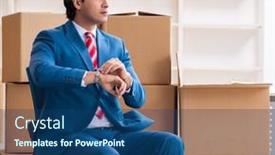  Presentation with moving - PPT layouts consisting of young-handsome-businessman-moving background and a  colored foreground