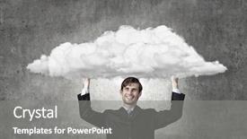  Presentation with cloud computing - PPT layouts having  background and a  colored foreground