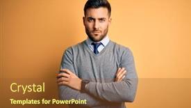  Presentation with elegant - Cool new slide deck with young-handsome-businessman-wearing-elegant backdrop and a tawny brown colored foreground