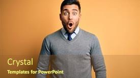  Presentation with elegant - PPT theme having young-handsome-businessman-wearing-elegant background and a tawny brown colored foreground