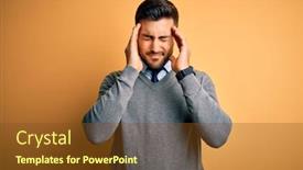  Presentation with elegant - Presentation design featuring young-handsome-businessman-wearing-elegant background and a tawny brown colored foreground